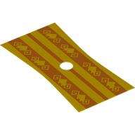 Neckwear Poncho with Orange Decorations print Yellow