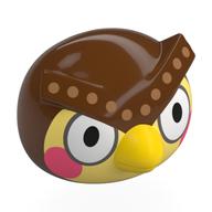 Minifig Head Special Blathers Reddish Brown