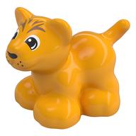 Duplo Animal, Lion Cub with Black Eyes print Leuchtendes Hellorange
