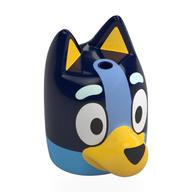 Minifig Head Special, Bluey with Yellow Nose, Dark Blue Top (Bluey) Medium Blue