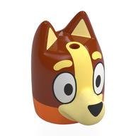 Minifig Head Special, Bluey with Bright Light Yellow Nose, Dark Orange Sides, Orange Fur (Bingo) Orange