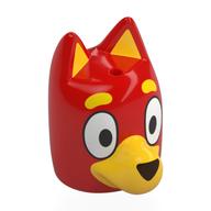 Minifig Head Special, Bluey with Yellow Nose, Ears, Eyebrows (Rusty) Rot