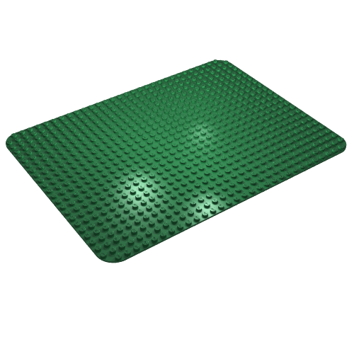 Baseplate 24 × 32 with Rounded Corners Green