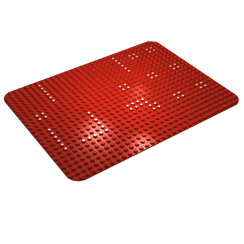 Baseplate 24 × 32 with Rounded Corners and Dots Print [358] Rot