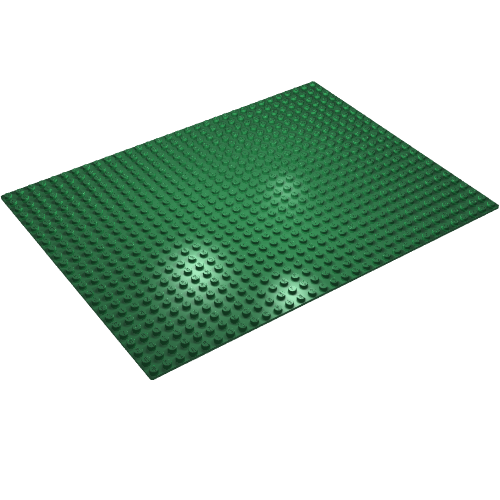 Baseplate 24 × 32 with Squared Corners Green