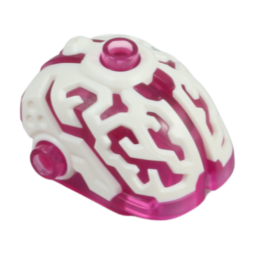 Cyber Brain with White Pattern Trans-Dark Pink