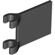 Flag 2 × 2 Square, Flat Clip Edge [Thick Clips] Black
