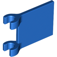 Flag 2 × 2 Square, Flat Clip Edge [Thick Clips] Blue