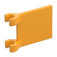 Flag 2 × 2 Square, Flat Clip Edge [Thick Clips] Bright Light Orange