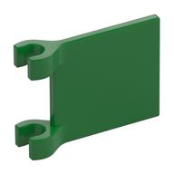 Flag 2 × 2 Square, Flat Clip Edge [Thick Clips] Green