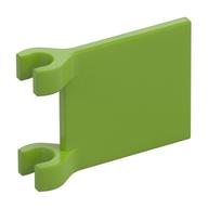 Flag 2 × 2 Square, Flat Clip Edge [Thick Clips] Lime