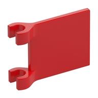 Flag 2 × 2 Square, Flat Clip Edge [Thick Clips] Red