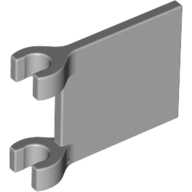 Flagge 2 × 2 quadratisch, flach Clip Kante [dick Clips] Hellblaugrau