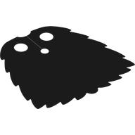 Neckwear Cape, Thick, Ragged Black