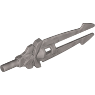 Weapon Sword Double Blade with Bar Holder [Chi Sword] Flat Silver