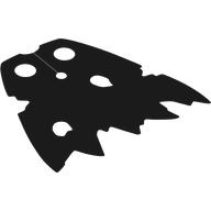 Neckwear Cape, Tattered with Holes Schwarz