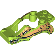 Fairing, Fly Wheel, Crocodile Shape with Gold and White Crocodile Print Limette