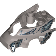Fairing, Fly Wheel, Wolf Shape with Fangs and Black and White Print Mattsilber