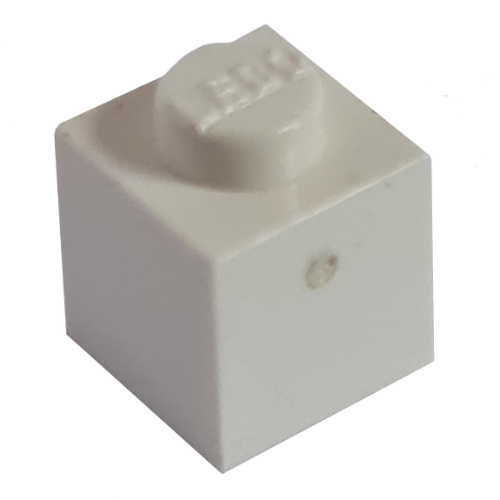 Modulex Brick 1 × 1 with LEGO on Stud Modulex White