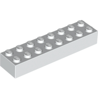 Brick Magnet 2 × 8 White