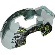 Fairing, Fly Wheel, Gorilla Shape with Silver Markings and Leaves Print Trans-Light Blue