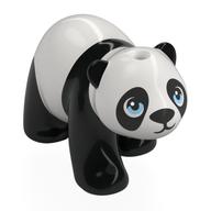 Animal, Panda, Adult with Bright Blue Eyes print White