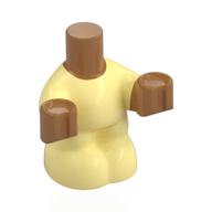 Minidoll Baby Body with Bright Light Yellow Body, Medium Nougat Hands pattern Medium Nougat