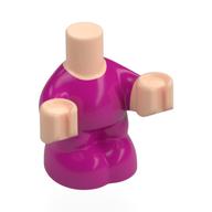 Minidoll Baby Body with Magenta Body, Light Nougat Hands pattern Hellnougat