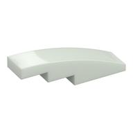 Brick Curved 4 × 1 No Studs [Stud Holder with Symmetric Ridges] Glow in Dark White