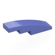 Brick Curved 4 × 1 No Studs [Stud Holder with Symmetric Ridges] Blue Violet