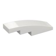 Brick Curved 4 × 1 No Studs [Stud Holder with Symmetric Ridges] White