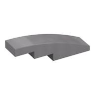 Brick Curved 4 × 1 No Studs [Stud Holder with Symmetric Ridges] Flat Silver