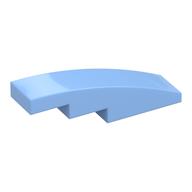 Brick Curved 4 × 1 No Studs [Stud Holder with Symmetric Ridges] Leuchtendes Hellblau