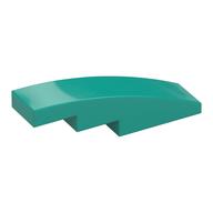 Brick Curved 4 × 1 No Studs [Stud Holder with Symmetric Ridges] Dunkeltürkis