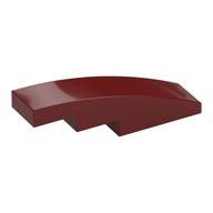 Brick Curved 4 × 1 No Studs [Stud Holder with Symmetric Ridges] Dark Red