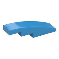 Brick Curved 4 × 1 No Studs [Stud Holder with Symmetric Ridges] Dunkelazur