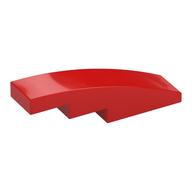 Brick Curved 4 × 1 No Studs [Stud Holder with Symmetric Ridges] Rot