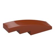 Brick Curved 4 × 1 No Studs [Stud Holder with Symmetric Ridges] Dark Orange
