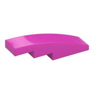 Brick Curved 4 × 1 No Studs [Stud Holder with Symmetric Ridges] Dunkelrosa
