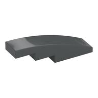 Brick Curved 4 × 1 No Studs [Stud Holder with Symmetric Ridges] Dunkelblaugrau