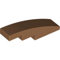 Brick Curved 4 × 1 No Studs [Stud Holder with Symmetric Ridges] Mittelnougat
