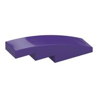 Brick Curved 4 × 1 No Studs [Stud Holder with Symmetric Ridges] Dark Purple