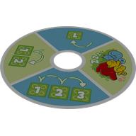 Disc for Duplo Spinner with Number print Weiß