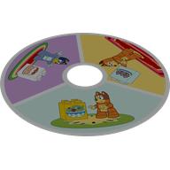 Disc for Duplo Spinner with Bluey Scenes print Weiß