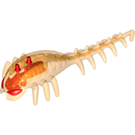Large Figure Head / Brain with Red Centre Transparent-Orange