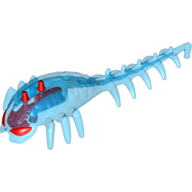 Large Figure Head / Brain with Red Centre Trans-Dark Blue