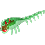 Large Figure Head / Brain with Red Centre Trans-Green
