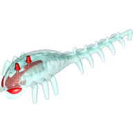 Large Figure Head / Brain with Red Centre Trans-Light Blue