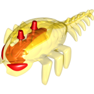 Large Figure Head / Brain with Red Centre Trans-Yellow