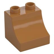 Duplo Brick 2 × 2 × 1 1/2 with Curve Medium Nougat